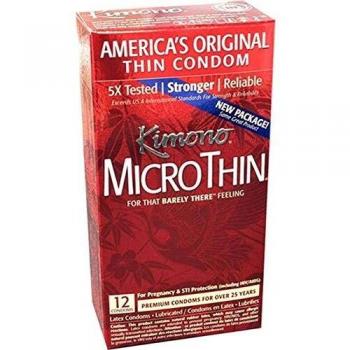 Mayer Laboratories Kimono Microthin Condoms Regular Size, Regular Size 12 Ct