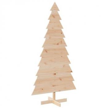 Árbol de Navidad de Madera de Adorno 180 cm, Madera Maciza de Pino