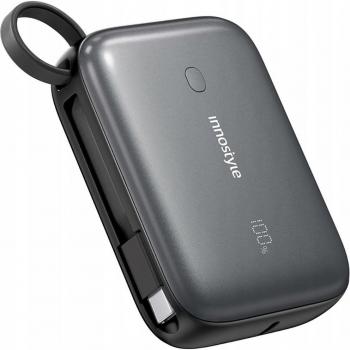 Powerbank Mini Innostyle 10000mAh 3X USB y USB-C 22.5W con cable USB-C