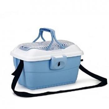 Stefanplast 4-96164 Transportador Midi Gulliver, 45 x 33 x 33 cm, Color Blanco y Azul