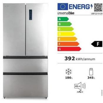 Frigorífico americano Vanda 3010X Universal Blue No Frost F 536L inox 182x83,3x70,6 cm