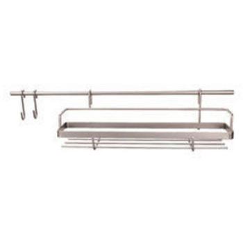 Barra Sottopensile Gris 53.5 cm con Kit Mural de 16 Piezas
