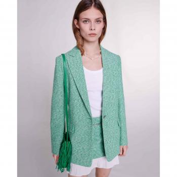 Maje Women's Tweed Button Closure Blazer