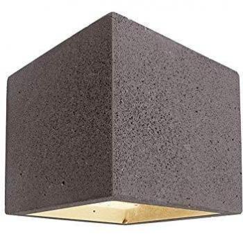 Luz de pared Cube Deko-Light G9 25W color gris oscuro