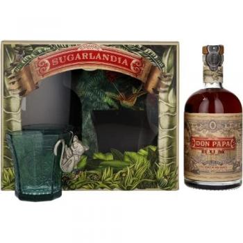 Don Papa Small Batch Rum 7 Years Old 40% Vol. 0,7l in Giftbox with glass