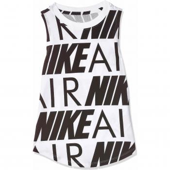 Nike G NSW Tank Air Top, Niñas, White/Black, XS
