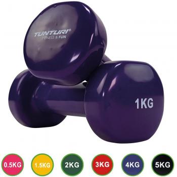 Tunturi 14tusfu109 Mancuernas, Unisex Adulto, Morado, 1 kg