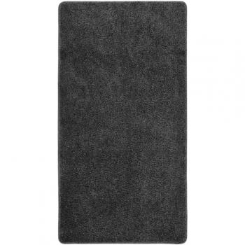 Alfombra Shaggy gris oscuro 80x150 cm antideslizante