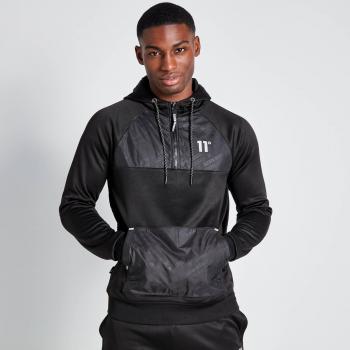 Sudadera Half Zip printed negro 11 Degrees