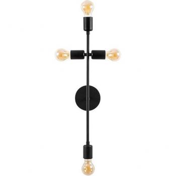 Aplique de pared WELLHOME, Estructura de metal Color Negro