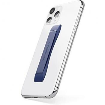 VONMÄHLEN Backbone Sostenedor de Móvil para Dedo - Agarre de móvil para la Mano - Delgado y Ultra-Plano - Soporte de Dedo para Móvil y Tabletas en diseño Moderno con la Cinta Adhesiva de 3M en Azul