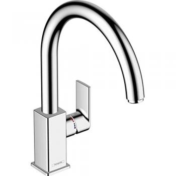 Hansgrohe Vernis Shape M35 Mezclador de fregadero con caño giratorio, acabado en cromo, modelo 71871000