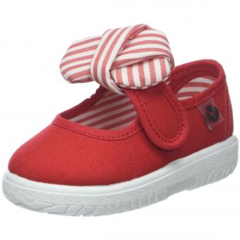 victoria Plano VICTORIA MERDECITA OJALÁ Lona con Lazo DE Rayas EXTRAÍBLE Y Cierre DE Tira ADHERENTE 105110-KIDS para Unisex-niños Rojo 19