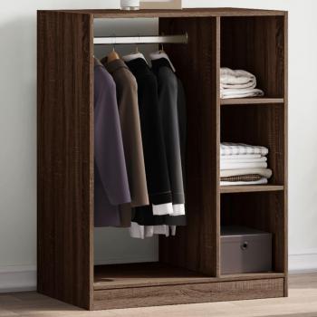 Armario de madera de ingeniería 77x48x102 cm Color Blanco, Gris hormigón, Gris sonoma y Marrón roble