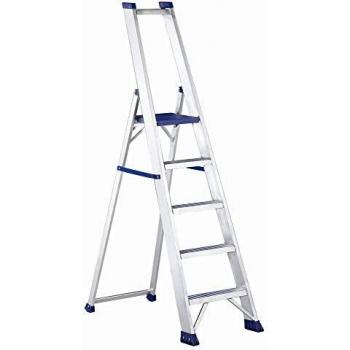 Svelt Escalera de Aluminio Ultra Resistente con Amplia Plataforma y pies Antideslizantes
