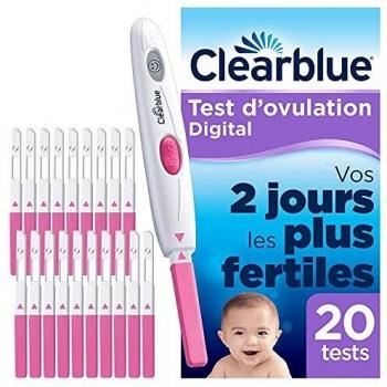Test de Ovulación Digital Clearblue - Kit de 20 Tests, Señaliza tus 2 Días Más Fertiles, Ayuda a Concebir Naturalmente
