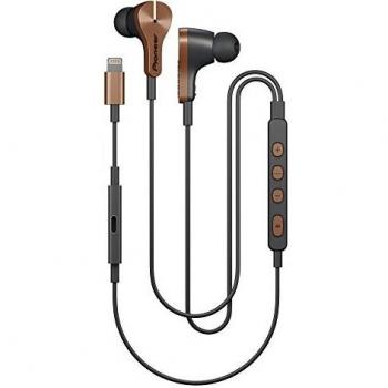 Pioneer SE-LTC5R-T Rayz Plus - Auriculares con cable, adaptador de carga y conector Lightning para conexión de dispositivo IOS, Bronce