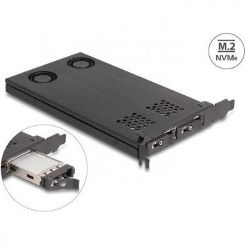 Marco extraíble PCIe x16 para 2 unidades M.2 NVMe SSD con bloqueo y bifurcación