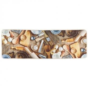 Alfombra de cocina multicolor 60x180 cm lavable antideslizante