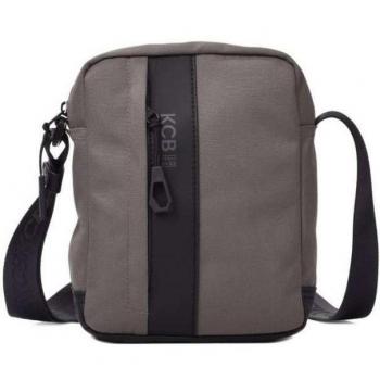 Bolso Bandolera de Hombre KCB Hole en color kaki con cremallera y diseño vegano