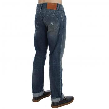 Blue Wash Cotton Denim Regular Fit Jeans