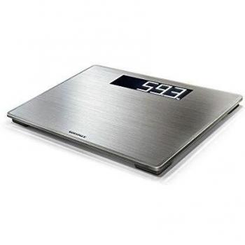 Soehnle Báscula de baño Style Sense Safe 300, peso corporal con pantalla LCD, báscula digital plana de acero inoxidable con patas antideslizantes