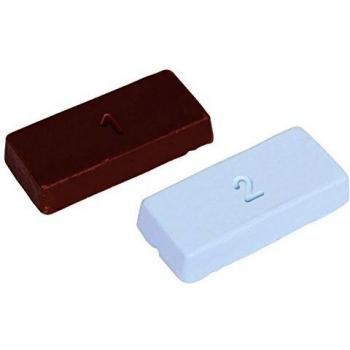 Wolfcraft 2134000 Juego de Pastas para Preparar y Pulir Final, Marrón y Azul, Set de 2 Piezas