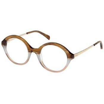 Emilio Pucci Light Brown Pink Eyewear Frames, Multicolor Female Glasses, Size: 51 MM