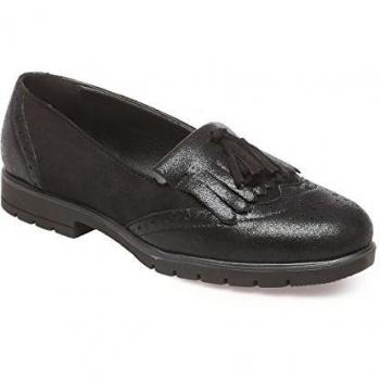 La Modeuse - Mocasines para mujer, negro