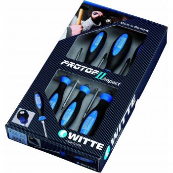 Witte PROTOP II IMPACT - Juego de 6 destornilladores PROTOP II con zona superior de impacto