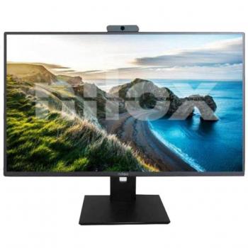 Nilox NXM24RWC01 Monitor 23.8 Full HD con Webcam Integrada, Ajuste de Altura, Pivotante, Multimedia, HDMI y VGA - Negro