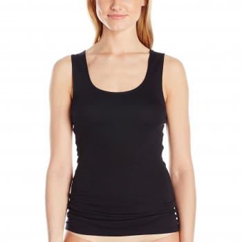 Hanro Sea Island Cotton Tank Top, Camiseta de Tirantes para Mujer, Negro