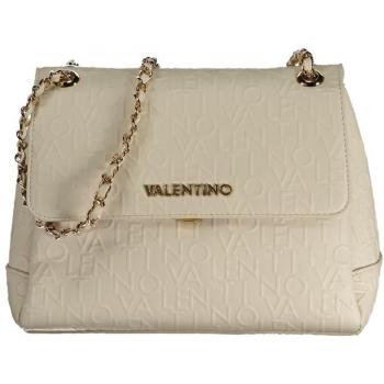 Valentino by Mario Valentino White Polyethylene Handbag with Chain Handles, Beige, Shoulder Bags, female, Size: ONE SIZE