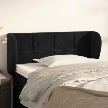 Cabecero de terciopelo negro 103x23x78/88 cm Vidaxl