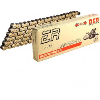 Cadena de transmisión D.I.D 420NZ3 con Spring Link, Oro/Negro, 126 eslabones