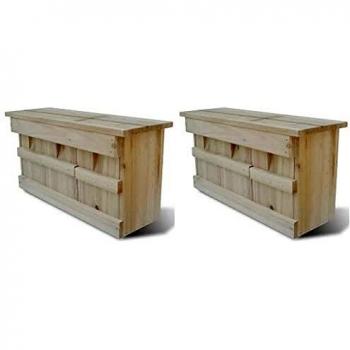 vidaXL 2x Casa para Gorriones Madera 44x15,5x21,5 cm Pajarería Caseta Mascotas