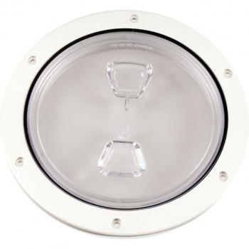 Beckson Marine 6 Screw-Out Deck Plate - White/Clear - DP60-W-C