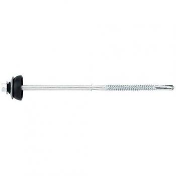 Index FI63160 - Tornillo punta broca para fibrocemento montado con arandela paraguas zincado 6,3 x 160