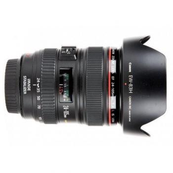 Canon EF 24-105mm f/4.0 L IS USM - Objetivo zoom de distancia focal variable, apertura constante de f/4, estabilizador de imagen (IS), montura tipo EF para cámaras Canon, construcción óptica