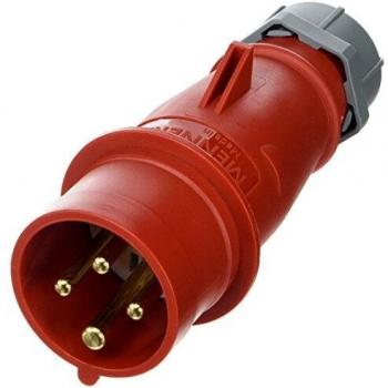 Mennekes 101200012 Clavijas CEE AM-TOP, Tomas de Corriente, 400 V, 50-60 Hz, 16 A, 4 Polos, IP 44, Rojo