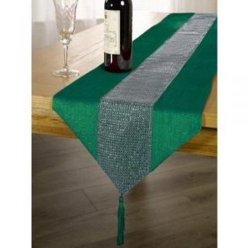 Panache - Mantel / tapete para la mesa con detalles de diamantes y flecos