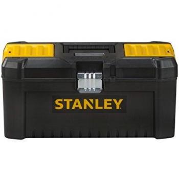 STANLEY STST1-75518 Caja de Herramientas de Plástico con Cierre Metálico, Color Negro/Amarillo, 20 cm x 19.5 cm x 41 cm