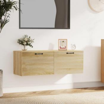Armario de pared de madera contrachapada roble Sonoma 100x36,5x35 cm