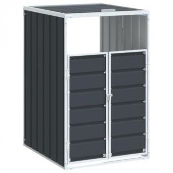 vidaXL Wheelie Bin Storage for Single Bin Anthracite 72x81x115 cm Steel