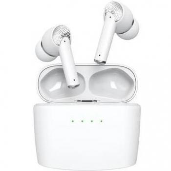Auriculares TWS J8 con reducción activa de ruido y estuche de carga - Blanco