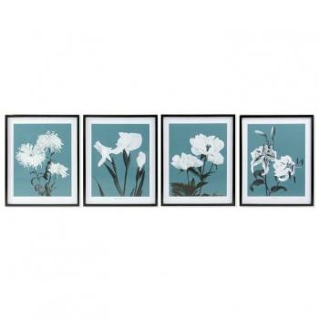 Cuadro Decorativo de Flores Modernas en Conjunto de 4 Unidades