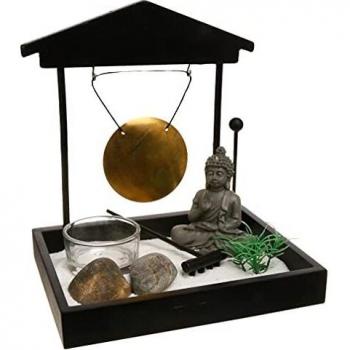 Set de Jardín Zen con Piedras, Portavelas, Gong y Arena