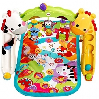 Fisher-Price Gimnasio Evolutivo para Bebé, Manta de Juego Interactiva (Mattel CCB70)