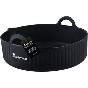Bandeja Redonda de Silicona para Horno Masterpro Foodies Collection, 18.5 x 19 x 5.5 cm
