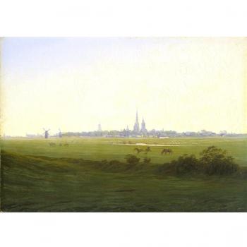 Meadows con Grab Bosque Por Caspar David Friedrich. 100% pintado a mano óleo sobre lienzo. Reproducción de alta calidad. Envío gratuito